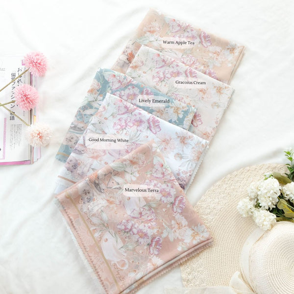 [ BUY 3 GET 1 FREE HIJAB ] Camellia Scarf - CL15.20 Warm Apple Tea