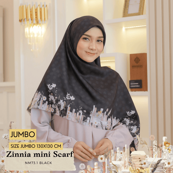 Zinnia Mini Scarf Jumbo - NM73.1 Black