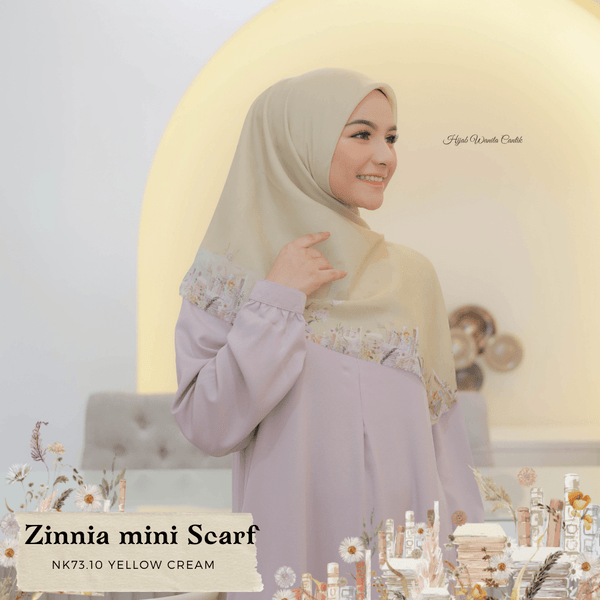 Zinnia Mini Scarf - NK73.10 Yellow Cream