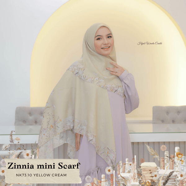 Zinnia Mini Scarf - NK73.10 Yellow Cream