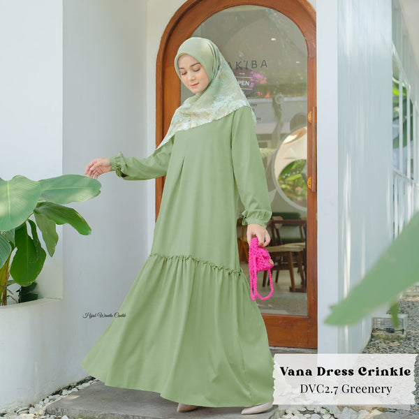Vana Dress Crinkle - DVC2.7 Greenery