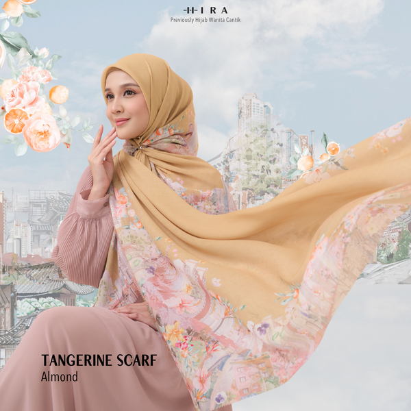 [ BUY 3 GET 1 FREE HIJAB ] Tangerine Scarf - ST16.7 TV16.7 TJ16.7 Almond