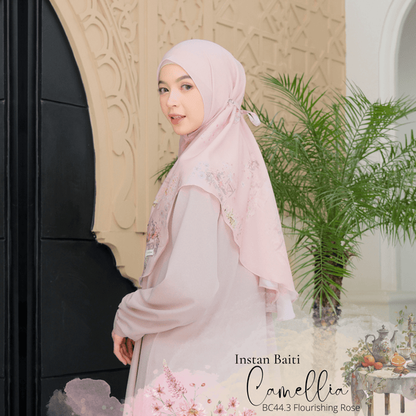 [ BUY 3 GET 1 FREE ] Hijab Instan Baiti Camellia - BC44.3 Flourishing Rose