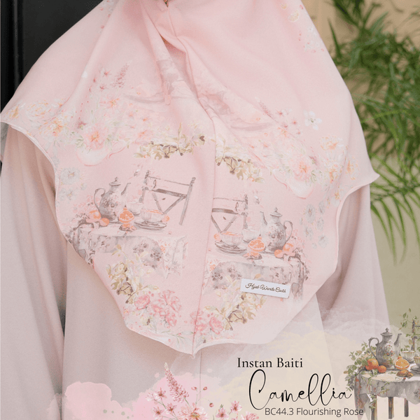 [ BUY 3 GET 1 FREE ] Hijab Instan Baiti Camellia - BC44.3 Flourishing Rose
