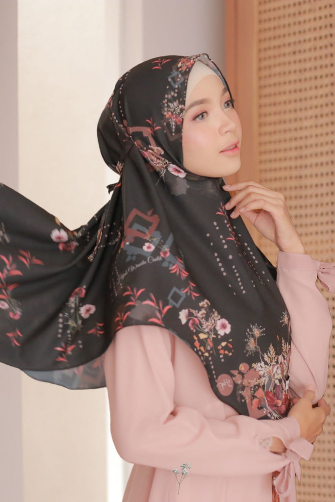 [ BUY 3 GET 1 FREE ] Hijab Instan Baiti Ery - BM45.56 Black