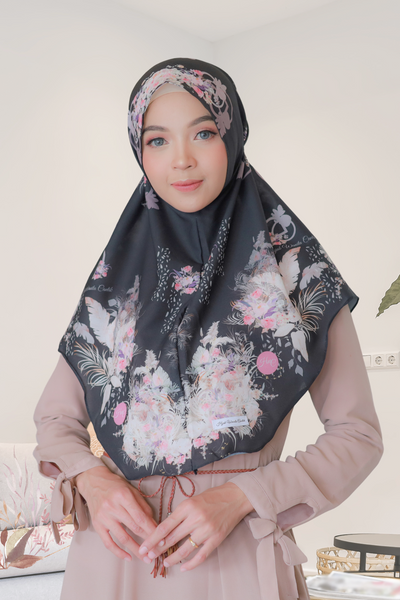 [ BUY 3 GET 1 FREE ] Hijab Instan Baiti Emily - BM45.88 Black