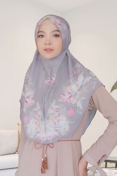 [ BUY 3 GET 1 FREE ] Hijab Instan Baiti Emily - BM45.89 Cocoa Grey