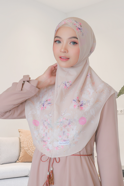 [ BUY 3 GET 1 FREE ] Hijab Instan Baiti Emily - BM45.90 Cream