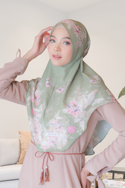 [ BUY 3 GET 1 FREE ] Hijab Instan Baiti Emily - BM45.95 Pastel Olive