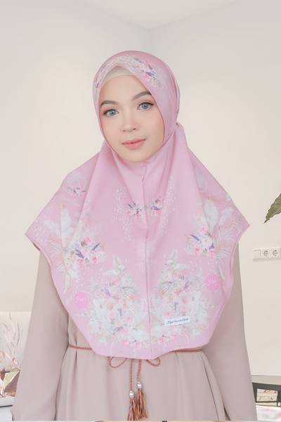 [ BUY 3 GET 1 FREE ] Hijab Instan Baiti Emily - BM45.96 Pastel Pink