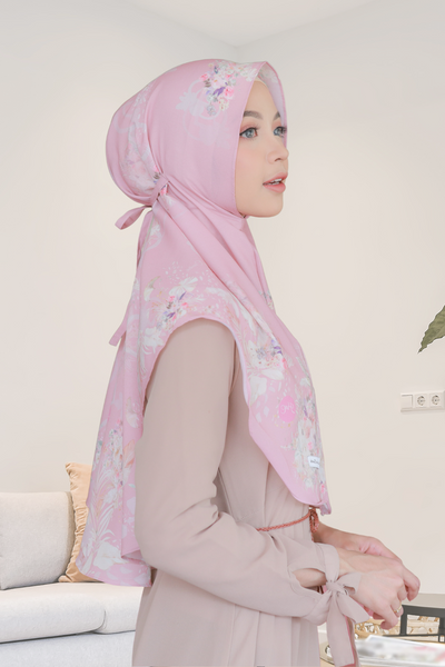 [ BUY 3 GET 1 FREE ] Hijab Instan Baiti Emily - BM45.96 Pastel Pink