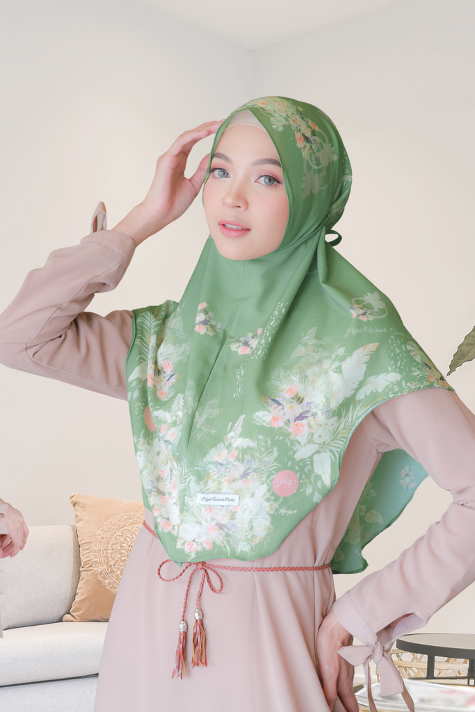 [ BUY 3 GET 1 FREE ] Hijab Instan Baiti Emily - BM45.97 Sage