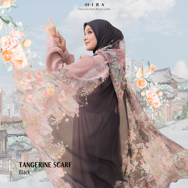 [ BUY 3 GET 1 FREE HIJAB ] Tangerine Scarf - ST16.1 TV16.1 TJ16.1 Black