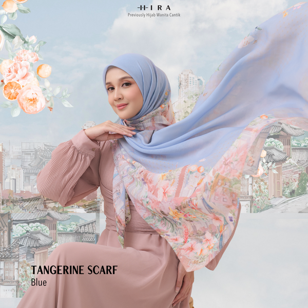 [ BUY 3 GET 1 FREE HIJAB ] Tangerine Scarf - ST16.13 TV16.13 TJ16.13 Blue