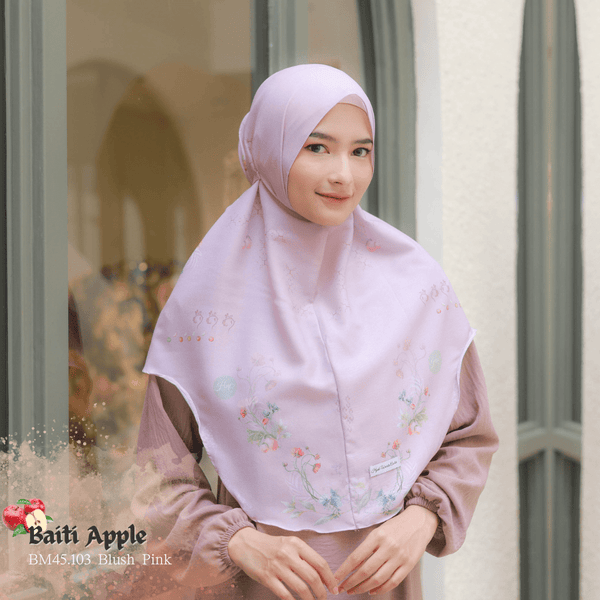 [ BUY 3 GET 5 ] Extra 2 Hadiah Hijab Instan Baiti Apple - BM45.103 Blush Pink