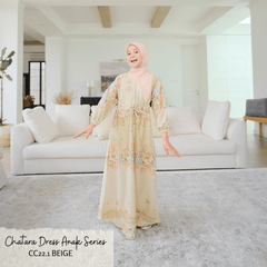 [ READY STOCK ] CLEARENCE SALE Chatara Dress Anak - CC22.1 Beige