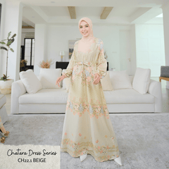 [ READY STOCK ] CLEARENCE SALE Chatara Dress - CH22.1 Beige