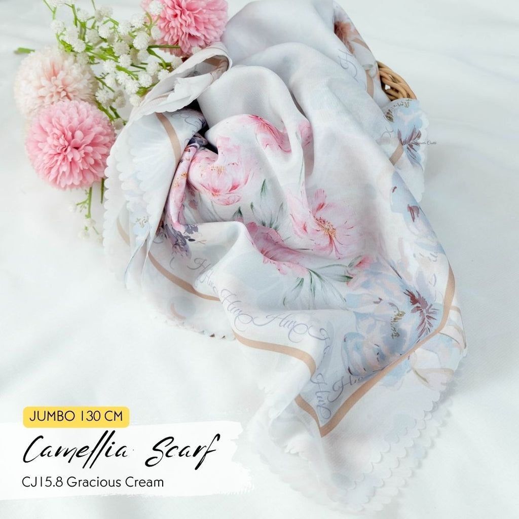 [ BUY 3 GET 1 FREE HIJAB ] Camellia Scarf Jumbo - CJ15.8 Gracious Cream