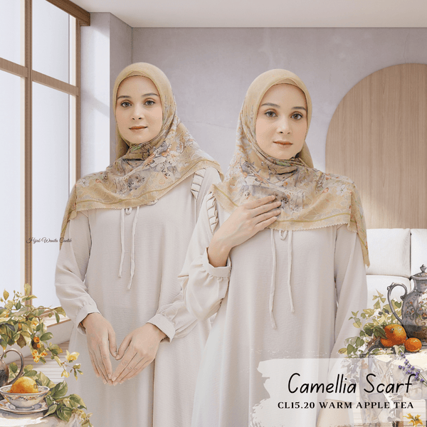 [ BUY 3 GET 1 FREE HIJAB ] Camellia Scarf - CL15.20 Warm Apple Tea
