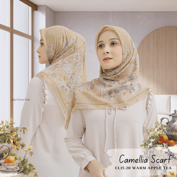 [ BUY 3 GET 1 FREE HIJAB ] Camellia Scarf - CL15.20 Warm Apple Tea