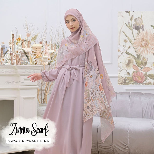 [ BUY 3 GET 1 FREE HIJAB ] Zinnia Scarf - CZ73.4 Crysant Pink
