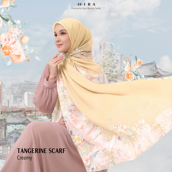 [ BUY 3 GET 1 FREE HIJAB ] Tangerine Scarf - ST16.5 TV16.5 TJ16.5 Creamy