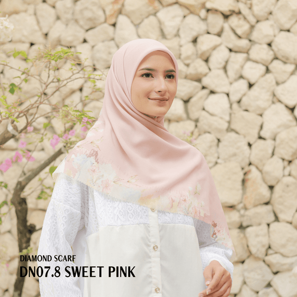 [ BUY 3 GET 1 FREE HIJAB ] Diamond Scarf - DN07.8 Sweet Pink