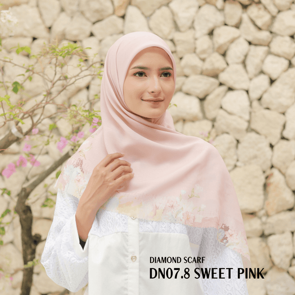 [ BUY 3 GET 1 FREE HIJAB ] Diamond Scarf - DN07.8 Sweet Pink