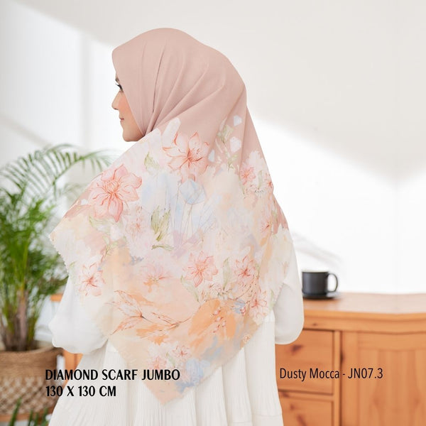 [ BUY 3 GET 1 FREE HIJAB ] Diamond Scarf JUMBO - JN07.3 Dusty Mocca