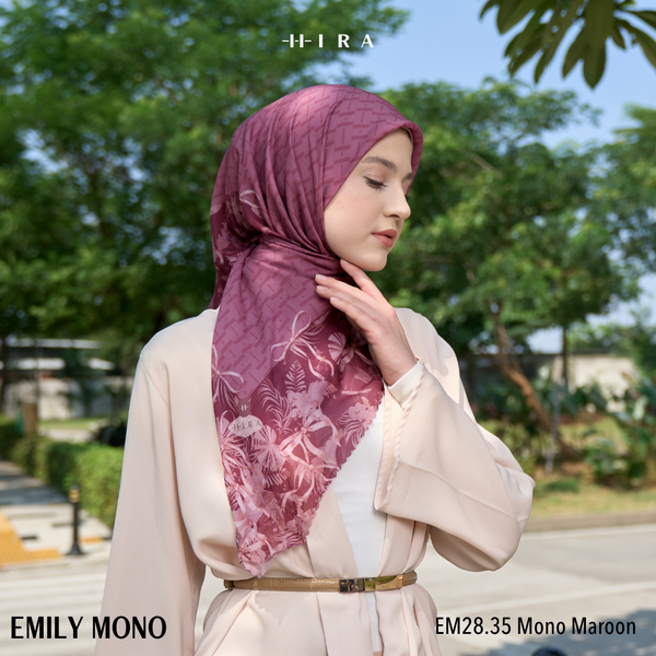 [ BUY 3 GET 1 FREE HIJAB ] Emily Scarf - EM28.35 Mono Maroon