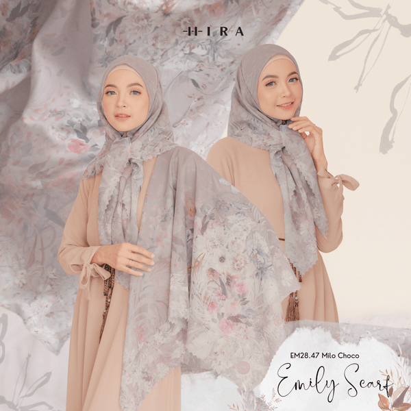 [ BUY 3 GET 1 FREE HIJAB ] Emily Scarf - EM28.47 Milo Choco