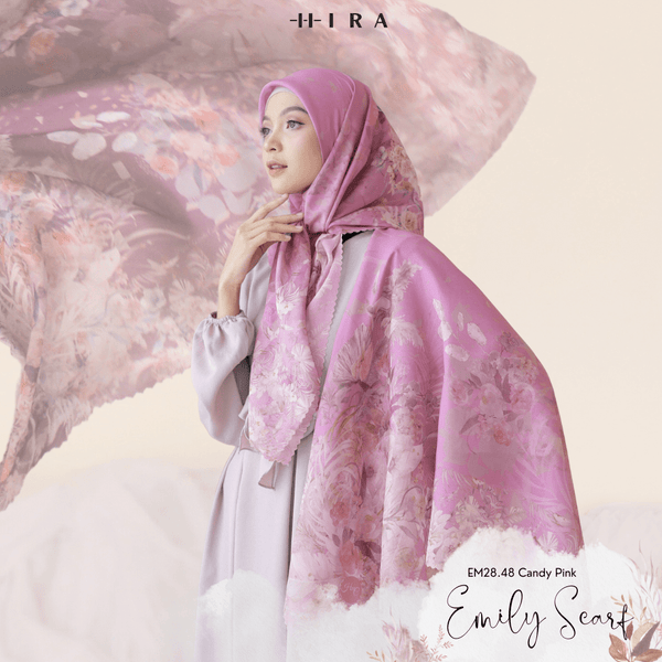 [ BUY 3 GET 1 FREE HIJAB ] Emily Scarf - EM28.48 Candy Pink