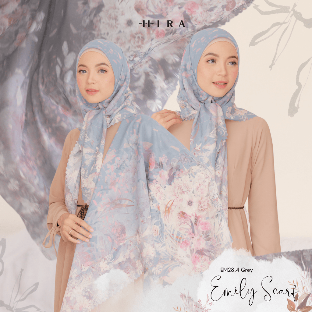 [ BUY 3 GET 1 FREE HIJAB ] Emily Scarf - EM28.4 Grey