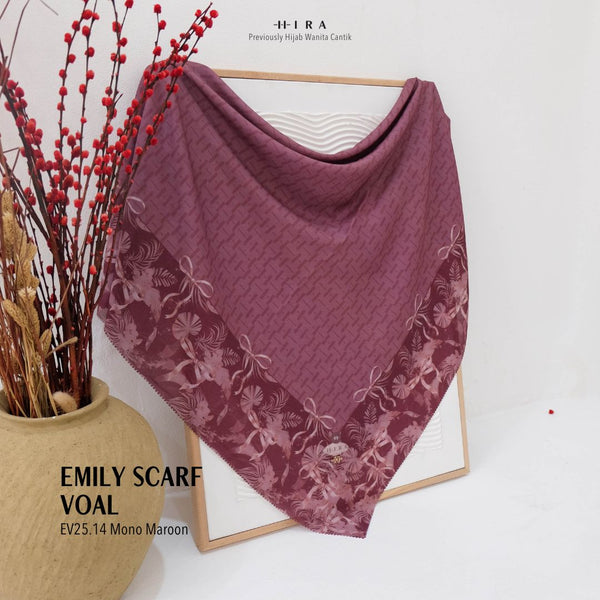 [ BUY 3 GET 1 FREE HIJAB ] Emily Scarf Voal - EV25.14 Mono Maroon