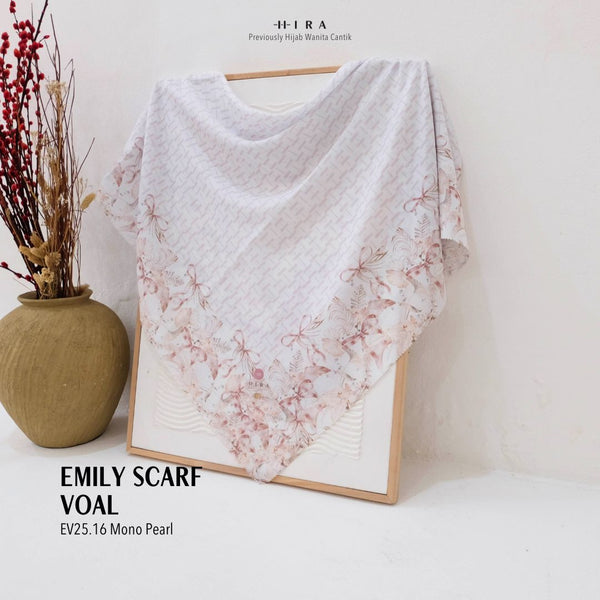 [ BUY 3 GET 1 FREE HIJAB ] Emily Scarf Voal - EV25.16 Mono Pearl