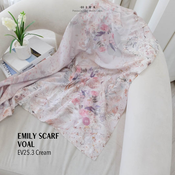 [ BUY 3 GET 1 FREE HIJAB ] Emily Scarf Voal - EV25.3 Cream