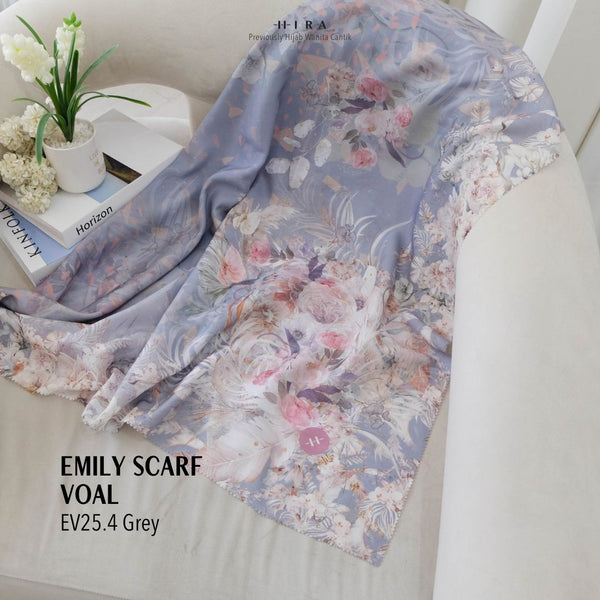 [ BUY 3 GET 1 FREE HIJAB ] Emily Scarf Voal - EV25.4 Grey