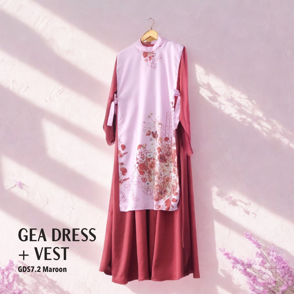 Gea Dress & Vest - GDS7.2 Maroon