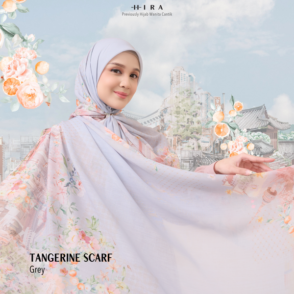 [ BUY 3 GET 1 FREE HIJAB ] Tangerine Scarf - ST16.12 TV16.12 TJ16.12 Grey