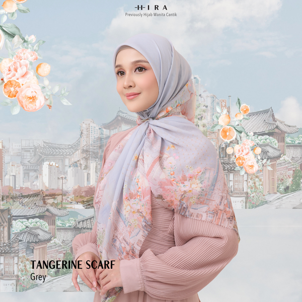 [ BUY 3 GET 1 FREE HIJAB ] Tangerine Scarf - ST16.12 TV16.12 TJ16.12 Grey