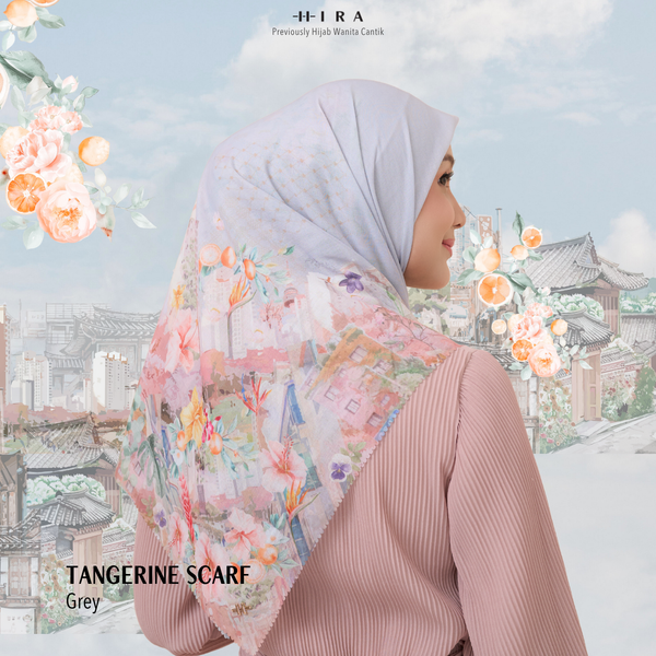 [ BUY 3 GET 1 FREE HIJAB ] Tangerine Scarf - ST16.12 TV16.12 TJ16.12 Grey