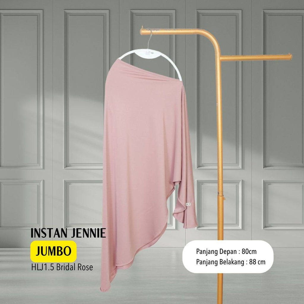 Instan Jennie Sporty Hijab Jumbo - HLJ1.5 Bridal Rose