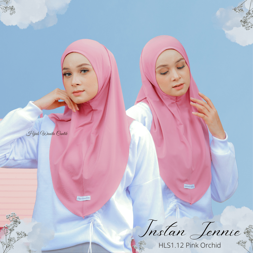 Instan Jennie Sporty Hijab - HLS1.12 Pink Orchid