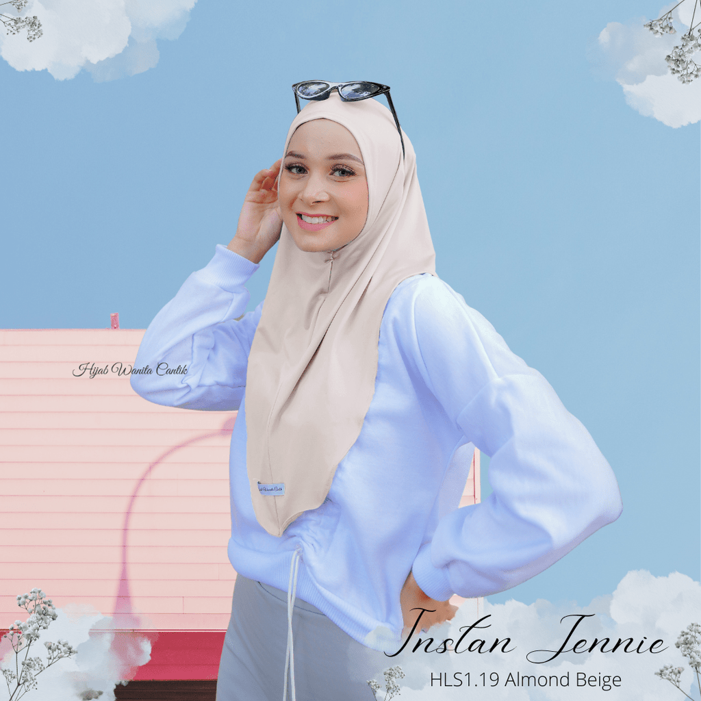Instan Jennie Sporty Hijab - HLS1.19 Almond Beige