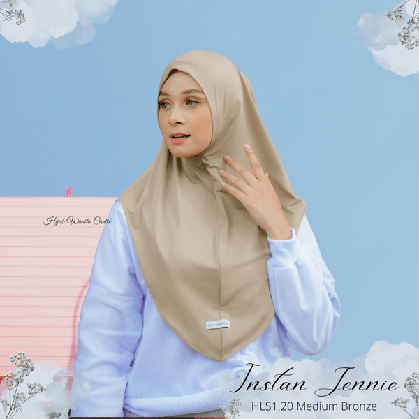 Instan Jennie Sporty Hijab - HLS1.20 Medium Bronze