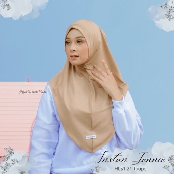 Instan Jennie Sporty Hijab - HLS1.21 Taupe
