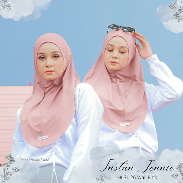 Instan Jennie Sporty Hijab - HLS1.26 Wall Pink