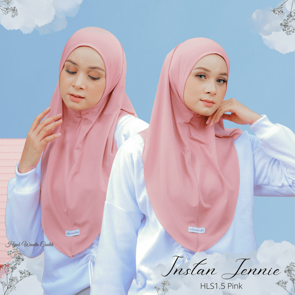 Instan Jennie Sporty Hijab - HLS1.5 Pink