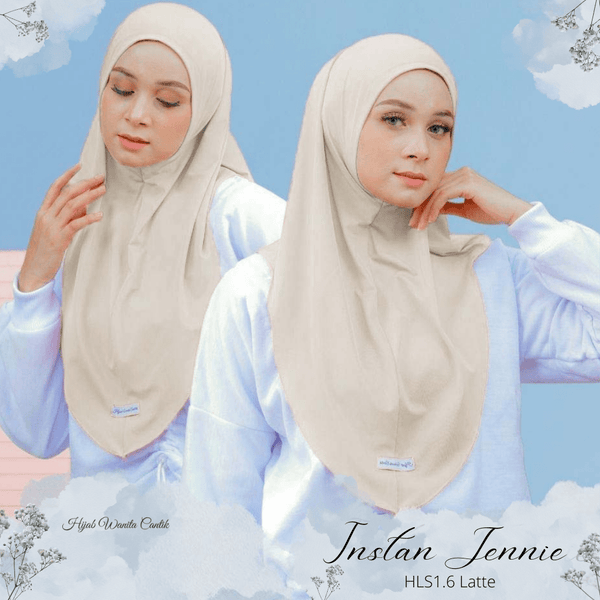 Instan Jennie Sporty Hijab - HLS1.6 Latte