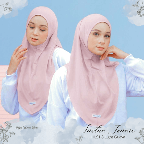 Instan Jennie Sporty Hijab - HLS1.8 Light Guava